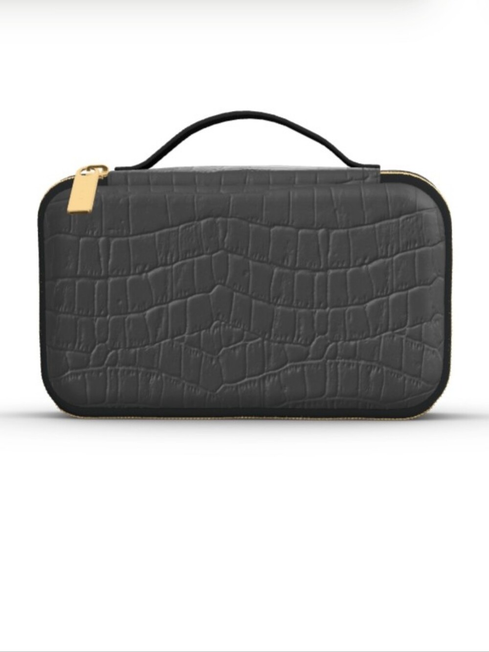 LAUDI VIDNI Volante Tech Organizer Case Embossed Croco Black‎ Custom